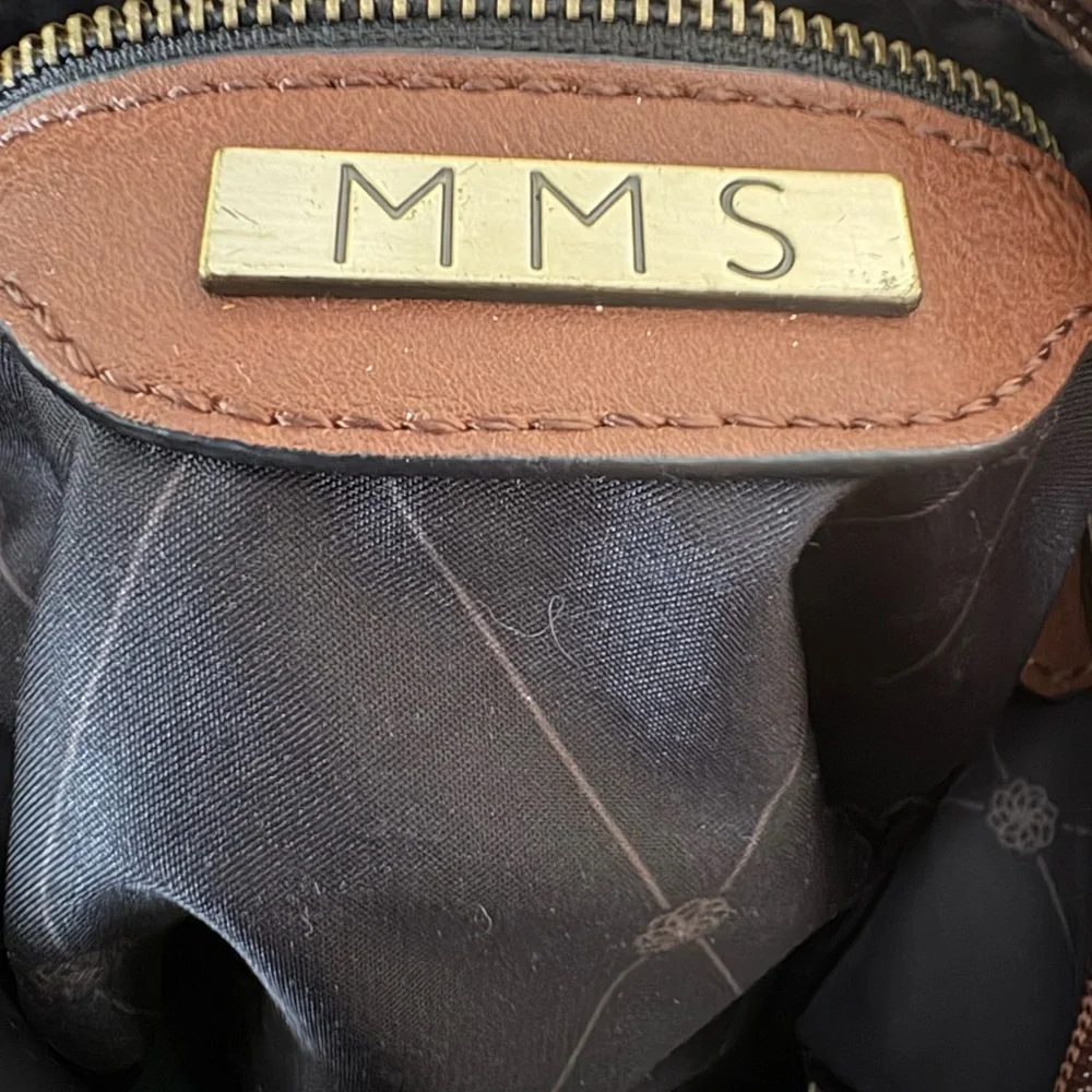 MMS Black and White Large Bag with Multi Color Aztec Design